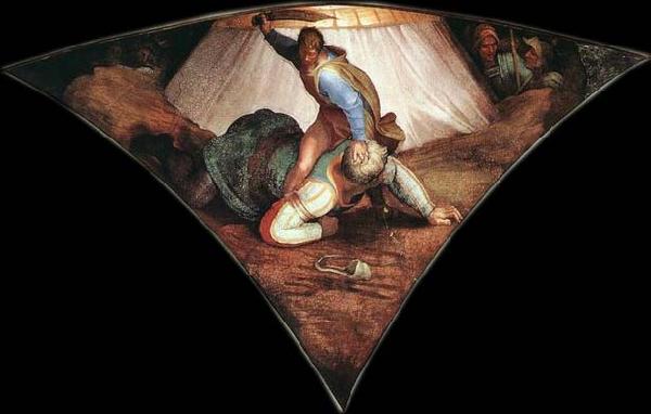 Michelangelo Buonarroti David and Goliath Sweden oil painting art